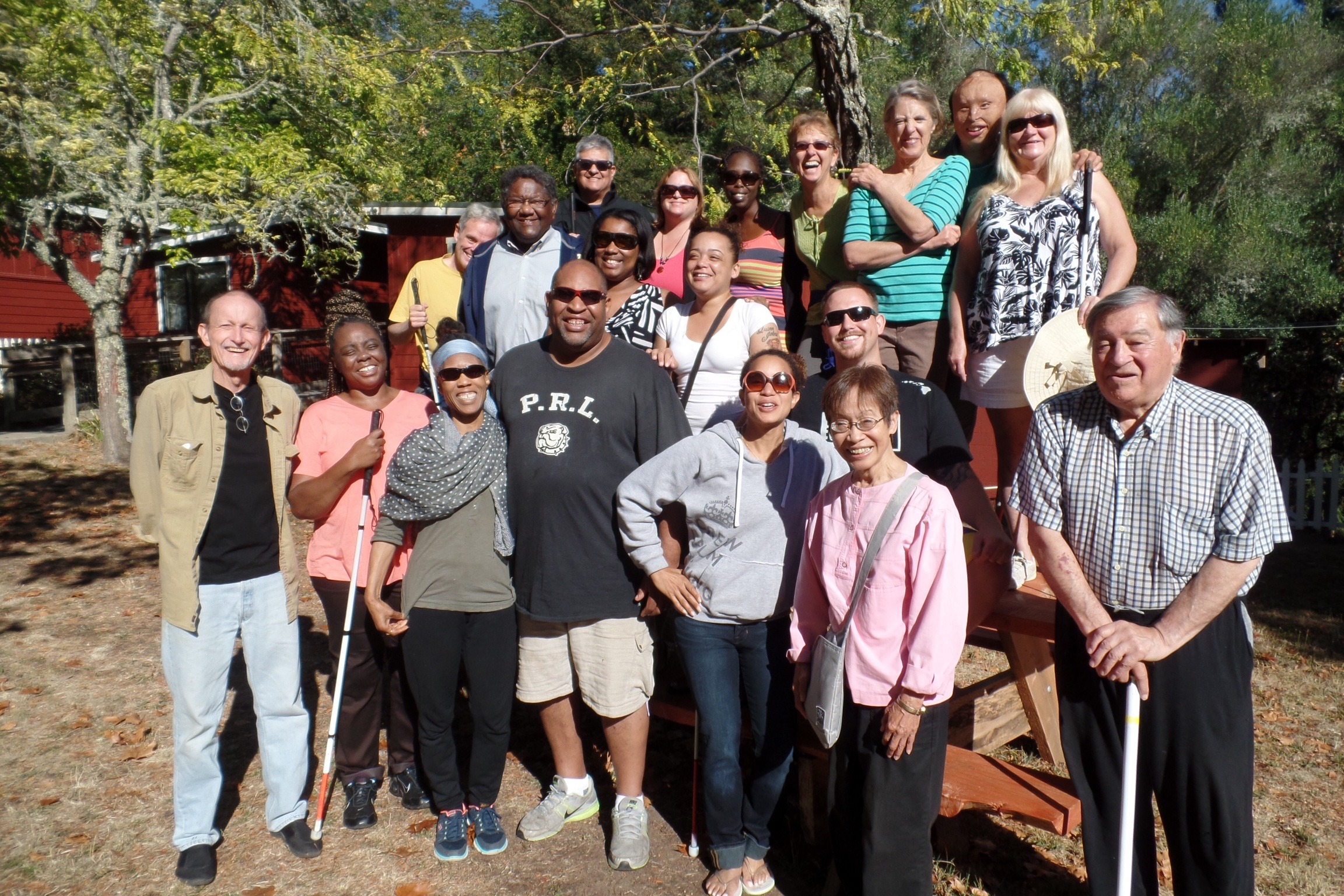 CVCL students, mentors and staff pose for a photo at Enchanted Hills camp
