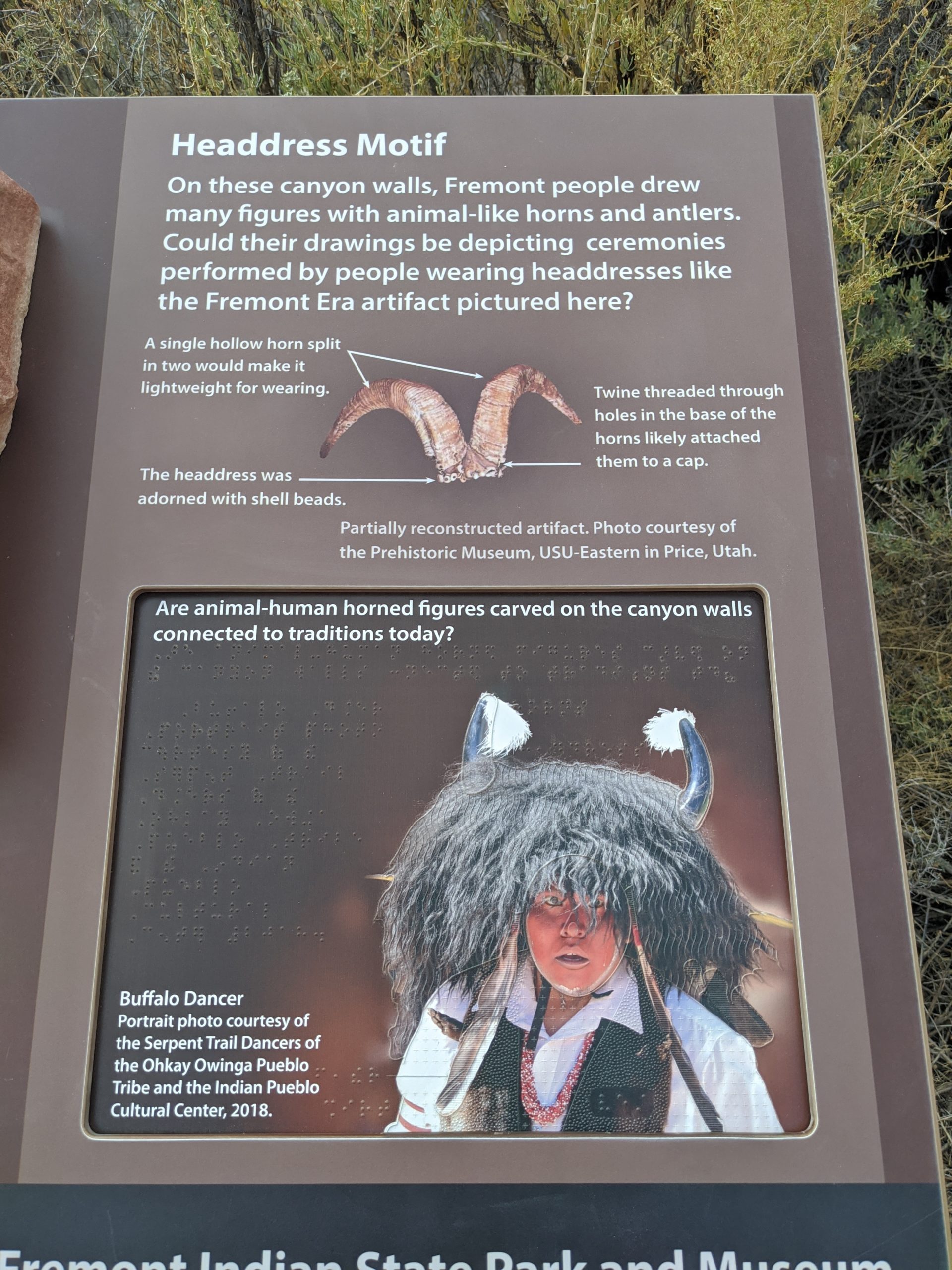 A close-up of one of the tactile models 