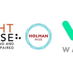 A composite of the LightHouse, Holman Prize and Waymo logos