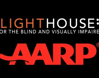 A composite of the LightHouse and AARP logos