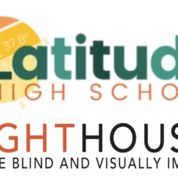 A composite of the Latitude High School and LightHouse logos