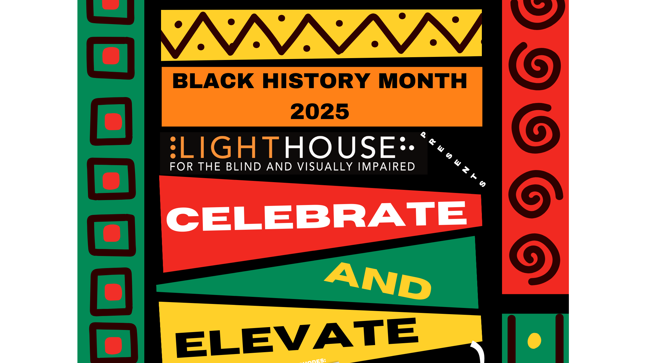 Postcard advertising the Black History Month celebration at LightHouse