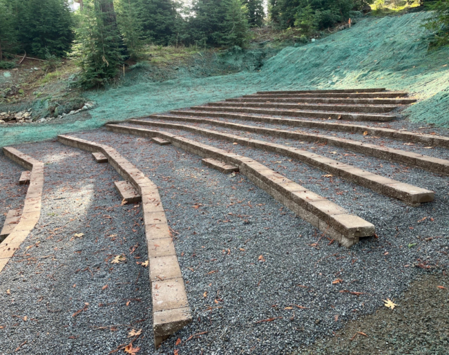 EHC Benches Brand-new wooden benches installed at Redwood Grove at EHC