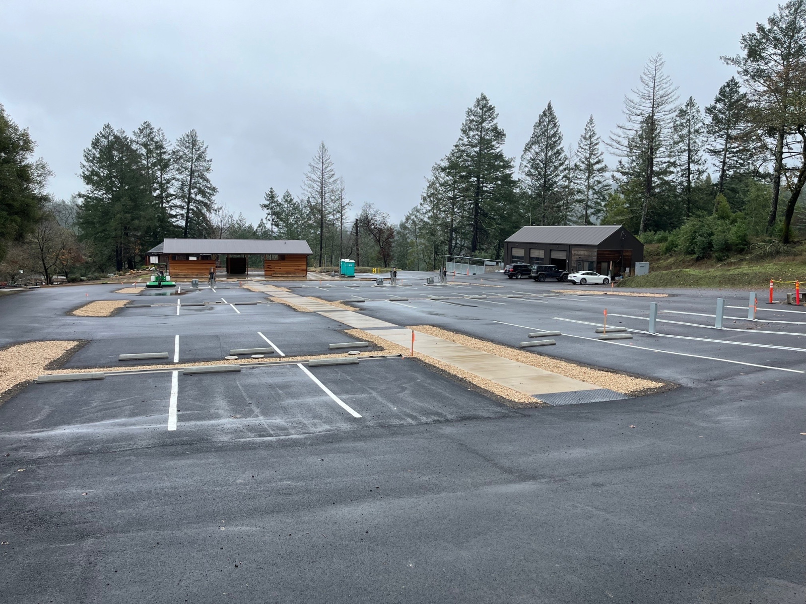 EHC Parking Lot The brand-new freshly paved parking lot at EHC